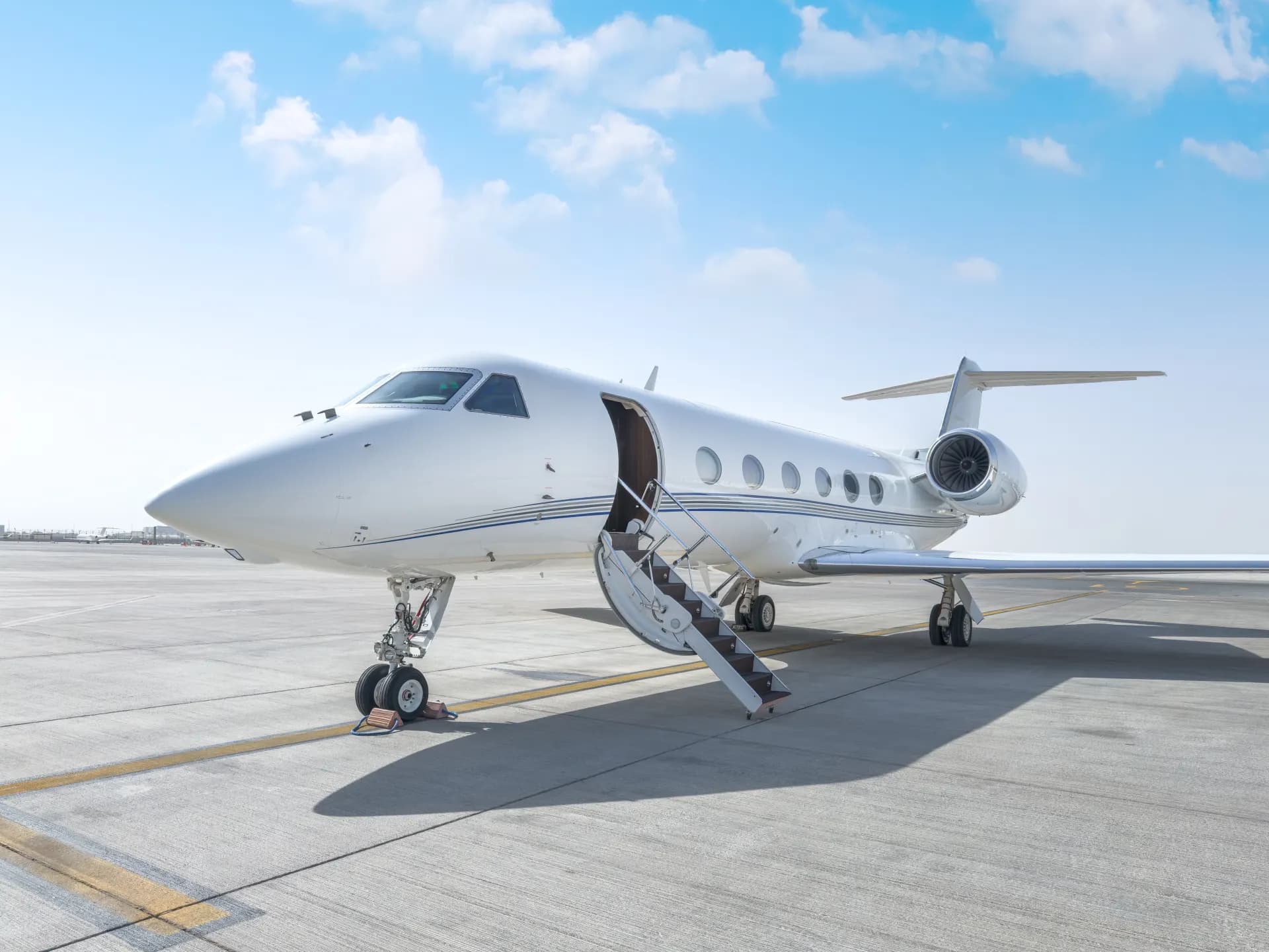 Gulfstream G450 (T7-MID) on the tarmac